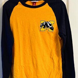 Mitchell and Ness University of Michigan Slub Long Sleeved Shirt